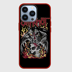 Чехол для iPhone 13 Pro Slipknot - злодей, цвет: 3D-красный