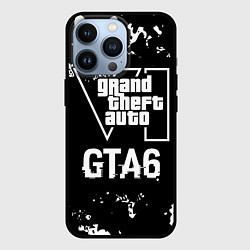 Чехол для iPhone 13 Pro GTA6 glitch на темном фоне, цвет: 3D-черный