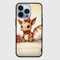 Чехол для iPhone 13 Pro Дракон с подарком милый, цвет: 3D-черный