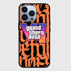 Чехол для iPhone 13 Pro GTA 6 граффити, цвет: 3D-черный