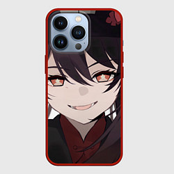 Чехол для iPhone 13 Pro Genshin Impact Hu Tao smile, цвет: 3D-красный