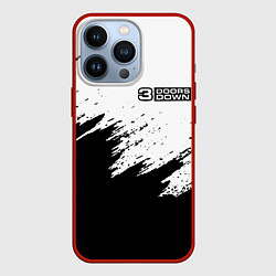 Чехол для iPhone 13 Pro 3Doors down штрихи красок, цвет: 3D-красный