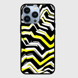 Чехол для iPhone 13 Pro Абстракция - полосы, цвет: 3D-черный