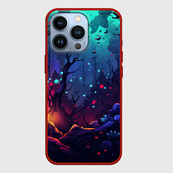 Чехол для iPhone 13 Pro Абстрактный камуфляж в кислотных абстрактных пятна, цвет: 3D-красный