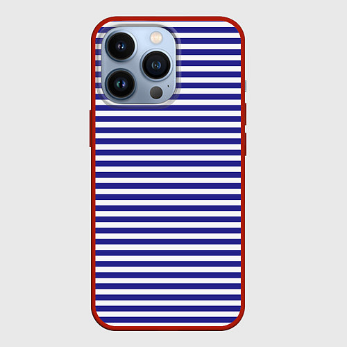 Чехол iPhone 13 Pro Тельняшка моряка / 3D-Красный – фото 1