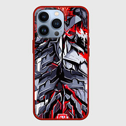 Чехол для iPhone 13 Pro Адская красная броня, цвет: 3D-красный