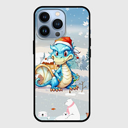 Чехол для iPhone 13 Pro Дракон новогодний праздничный 2024, цвет: 3D-черный