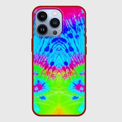 Чехол для iPhone 13 Pro Tie-Dye abstraction, цвет: 3D-красный