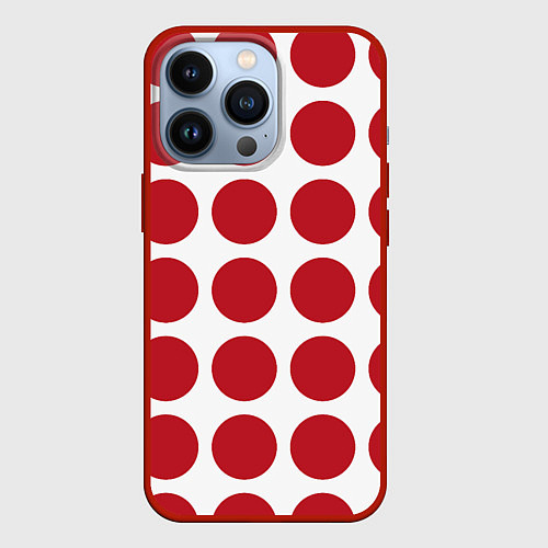 Чехол iPhone 13 Pro Красные круги / 3D-Красный – фото 1