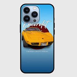 Чехол для iPhone 13 Pro Американский маслкар Chevrolet Corvette, цвет: 3D-черный