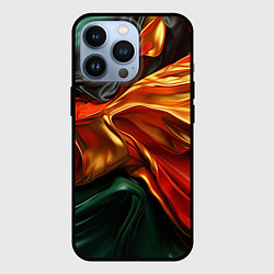 Чехол для iPhone 13 Pro Оранжевая и зеленый абстракция, цвет: 3D-черный