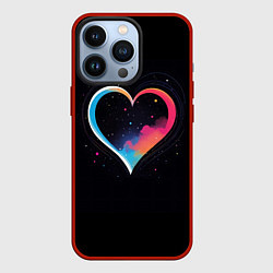 Чехол для iPhone 13 Pro Сердце в облаках, цвет: 3D-красный