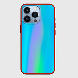Чехол для iPhone 13 Pro Неоновые голографические линии, цвет: 3D-красный