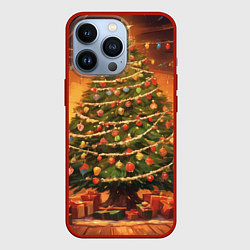 Чехол для iPhone 13 Pro Магия Рождества, цвет: 3D-красный