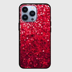 Чехол для iPhone 13 Pro Рубиновый гламур, цвет: 3D-черный