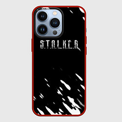 Чехол для iPhone 13 Pro Stalker искры белые, цвет: 3D-красный