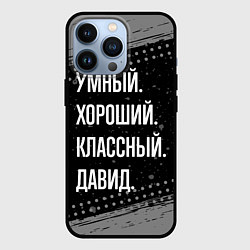 Чехол для iPhone 13 Pro Умный, хороший, классный: Давид, цвет: 3D-черный