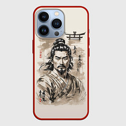 Чехол для iPhone 13 Pro Vintage samurai, цвет: 3D-красный