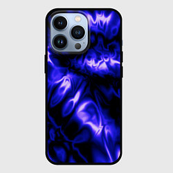 Чехол для iPhone 13 Pro Абстракция чёрно-синий шёлк, цвет: 3D-черный