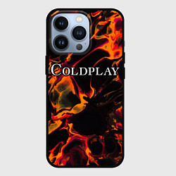 Чехол для iPhone 13 Pro Coldplay red lava, цвет: 3D-черный