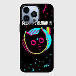 Чехол для iPhone 13 Pro Breaking Benjamin - rock star cat, цвет: 3D-черный