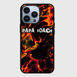 Чехол для iPhone 13 Pro Papa Roach red lava, цвет: 3D-черный