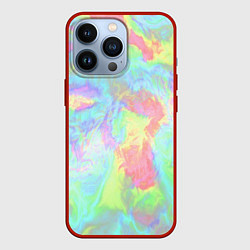 Чехол для iPhone 13 Pro Абстракция смесь красок, цвет: 3D-красный