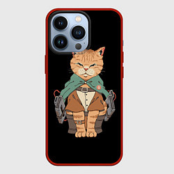 Чехол для iPhone 13 Pro Anime cat, цвет: 3D-красный