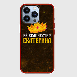 Чехол для iPhone 13 Pro Корона её величество Екатерина, цвет: 3D-красный