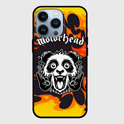 Чехол для iPhone 13 Pro Motorhead рок панда и огонь, цвет: 3D-черный