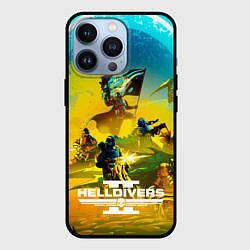 Чехол для iPhone 13 Pro Helldivers 2: Battle, цвет: 3D-черный