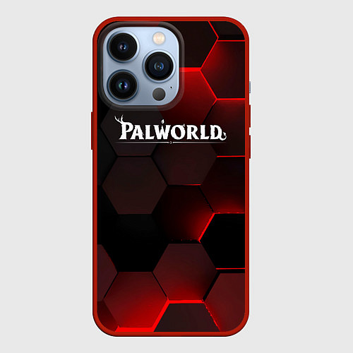 Чехол iPhone 13 Pro Palworld красные плиты / 3D-Красный – фото 1