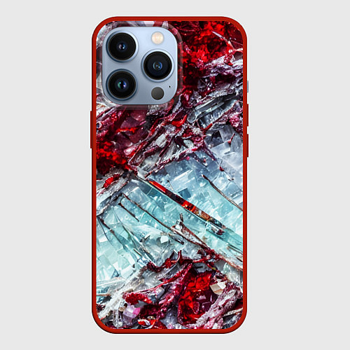 Чехол iPhone 13 Pro Лёд и кровь / 3D-Красный – фото 1