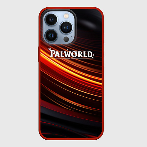 Чехол iPhone 13 Pro Palworld logo black orange / 3D-Красный – фото 1