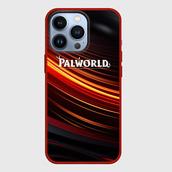 Чехол для iPhone 13 Pro Palworld logo black orange, цвет: 3D-красный