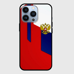 Чехол для iPhone 13 Pro Спортивная текстура герб России, цвет: 3D-черный