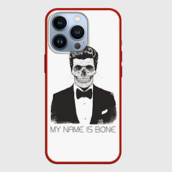 Чехол для iPhone 13 Pro My name is Bone, цвет: 3D-красный