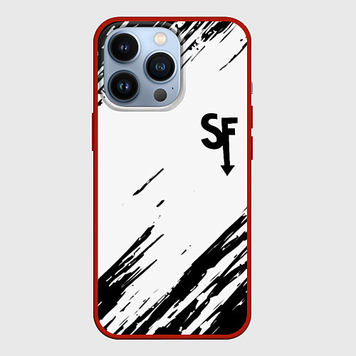 Чехол iPhone 13 Pro Sally Face краски инди гейм / 3D-Красный – фото 1