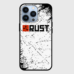 Чехол для iPhone 13 Pro RUST брызги красок, цвет: 3D-черный