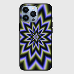 Чехол для iPhone 13 Pro Оптическая иллюзия в виде звезды, цвет: 3D-черный