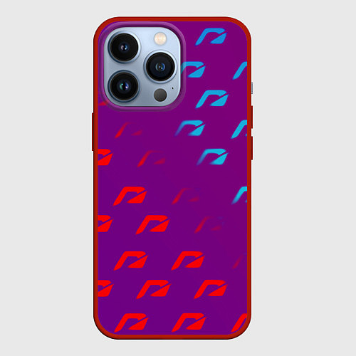 Чехол iPhone 13 Pro НФС лого градиент текстура / 3D-Красный – фото 1