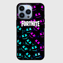 Чехол для iPhone 13 Pro Marshmello neon fortnite, цвет: 3D-черный