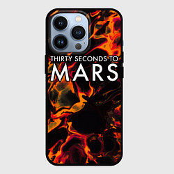 Чехол для iPhone 13 Pro Thirty Seconds to Mars red lava, цвет: 3D-черный