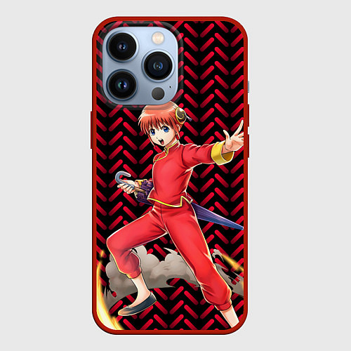 Чехол iPhone 13 Pro Кагура Ято из Гинтамы / 3D-Красный – фото 1