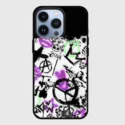 Чехол для iPhone 13 Pro Анархия от Мона Лизы в граффити и неоне, цвет: 3D-черный