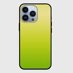 Чехол для iPhone 13 Pro Градиент лимонный жёлто-салатовый, цвет: 3D-черный