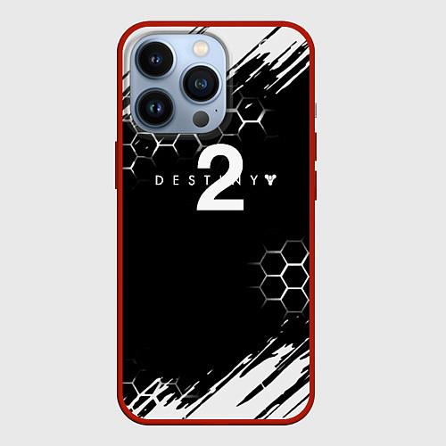 Чехол iPhone 13 Pro Destiny абстракция краски рпг / 3D-Красный – фото 1