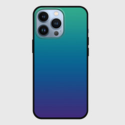 Чехол iPhone 13 Pro Градиент зелёно-фиолетовый