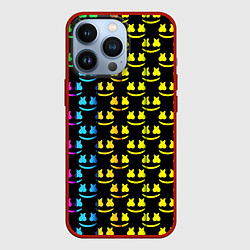 Чехол для iPhone 13 Pro Marshmello градиент колор, цвет: 3D-красный