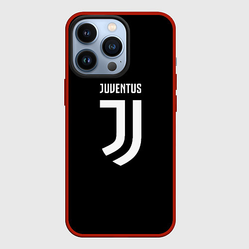 Чехол iPhone 13 Pro Juventus sport fc белое лого / 3D-Красный – фото 1